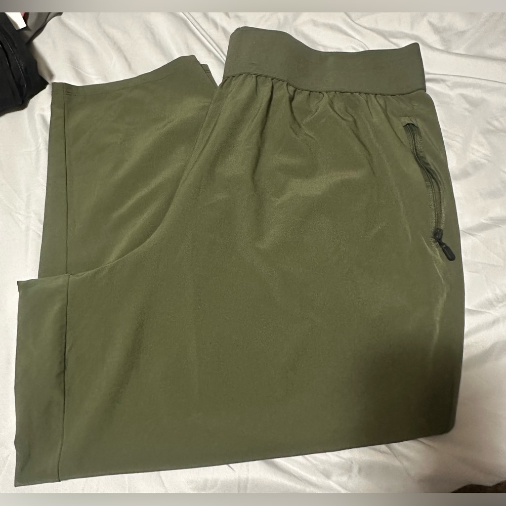 Torrid Happy Camper Lightweight Olive Green Capris